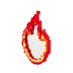 Seletti Pixel Flame Spejl Rød/Orange/Gul