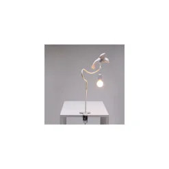 Seletti Sparrow Cruising Bordlampe Med Klemme Hvid