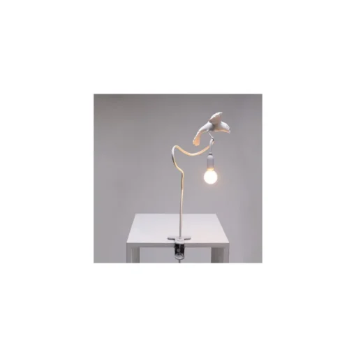 Seletti Sparrow Cruising Bordlampe Med Klemme Hvid