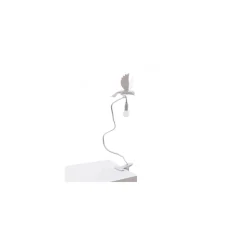 Seletti Sparrow Landing Bordlampe Med Klemme Hvid