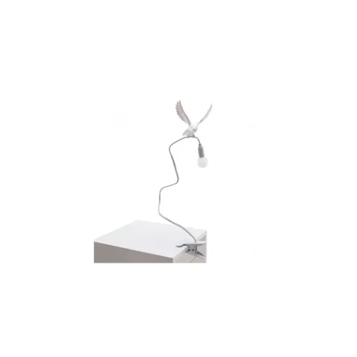 Seletti Sparrow Landing Bordlampe Med Klemme Hvid