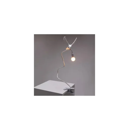 Seletti Sparrow Landing Bordlampe Med Klemme Hvid