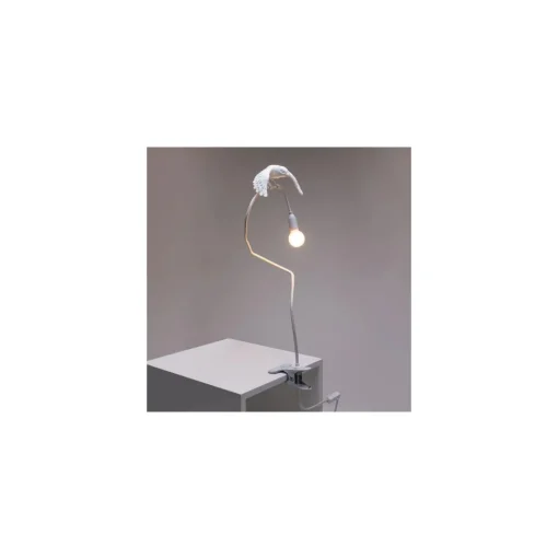 Seletti Sparrow Taking Off Bordlampe Med Klemme Hvid