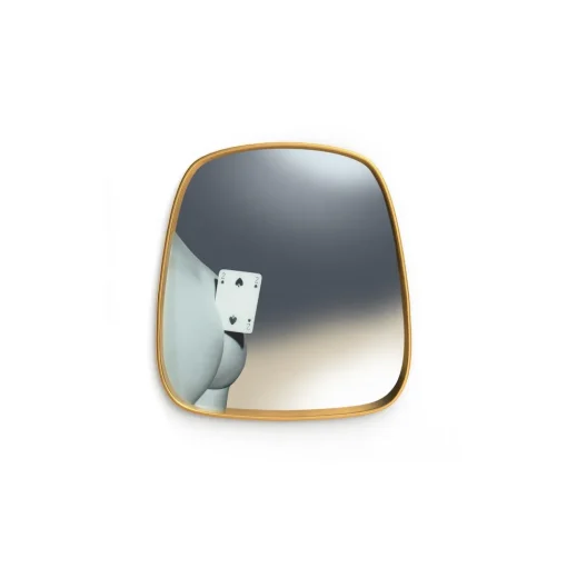 Seletti Toiletpaper Home Two Of Spades Spejl Guld/Multifarvet