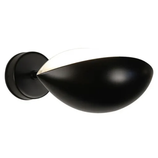 Serge Mouille Applique Oeil 1 Váglampe Sort & Messing