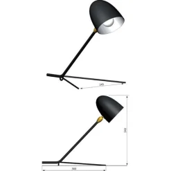 Serge Mouille Cocotte Bordlampe Sort & Messing
