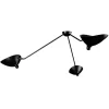 Serge Mouille Plafonnier Araigne 3 Loftlampe Sort & Messing Fikseret