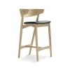 Sibast Furniture No 7 Barstol Hvidolieret Egetrá og Sort Láder
