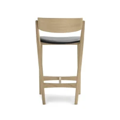Sibast Furniture No 7 Barstol Hvidolieret Egetrá og Sort Láder