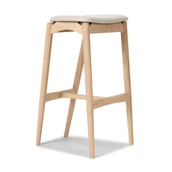 Sibast Furniture No 7 Barstol 65 Uden Ryg Hvidt Olieret Eg/Silk Lysegrå