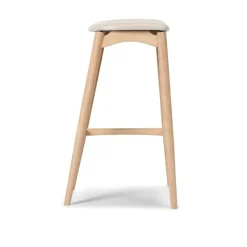 Sibast Furniture No 7 Barstol 65 Uden Ryg Hvidt Olieret Eg/Silk Lysegrå