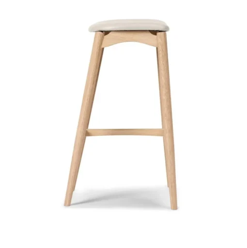 Sibast Furniture No 7 Barstol 65 Uden Ryg Hvidt Olieret Eg/Silk Lysegrå