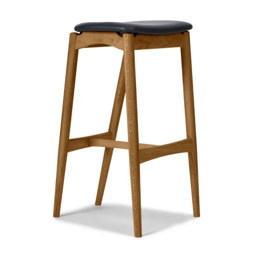 Sibast Furniture No 7 Barstol 65 Uden Ryg Olieret Eg/Solid Sort