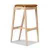 Sibast Furniture No 7 Barstol 65 Uden Ryg Hvidt Olieret Eg/Cognac