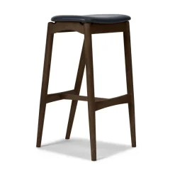 Sibast Furniture No 7 Barstol 65 Uden Ryg Mørk Olieret Eg/Solid Sort
