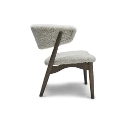 Sibast Furniture No 7 Lánestol Fuldpolstret Mørkolieret Egetrá og Sheepskin Short Moonlight