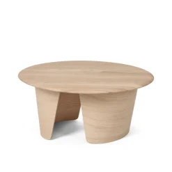 Sibast Furniture No 7 Lounge SofabordØ90 Høj Hvid Olieret Eg/Massiv