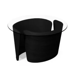 Sibast Furniture No 7 Lounge SofabordØ70 Sort Høj Eg/Glas