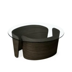 Sibast Furniture No 7 Lounge SofabordØ70 Lav Mørk Olieret Eg/Glas