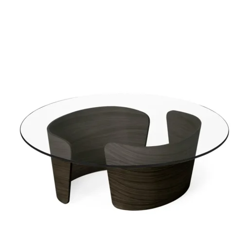Sibast Furniture No 7 Lounge SofabordØ90 Lav Mørk Olieret Eg/Glas