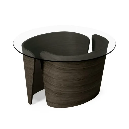 Sibast Furniture No 7 Lounge SofabordØ70 Høj Mørk Olieret Eg/Glas