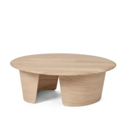 Sibast Furniture No 7 Lounge SofabordØ90 Lav Hvid Olieret Eg/Massiv