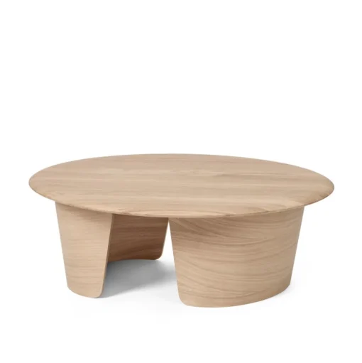 Sibast Furniture No 7 Lounge SofabordØ90 Lav Hvid Olieret Eg/Massiv