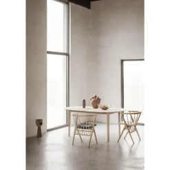 Sibast Furniture No 8 Spisebordsstol Hvidolieret Egetrá og Lys Grå Láder
