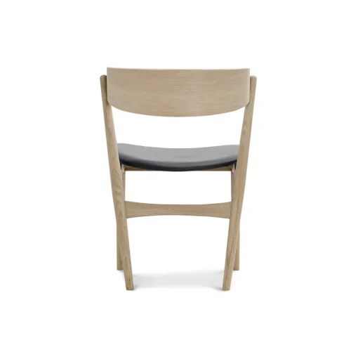 Sibast Furniture No 7 Spisebordsstol Hvidpigmenteret Egetrá og Sort Láder