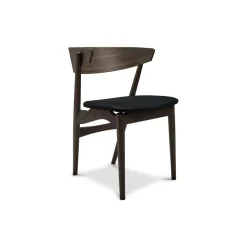 Sibast Furniture No 7 Spisebordsstol Mørkolieret Egetrá og Sort Láder