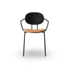 Sibast Furniture Piet Hein Spisebordsstol Sort med Armlán Sort Egetrá og Cognac Láder