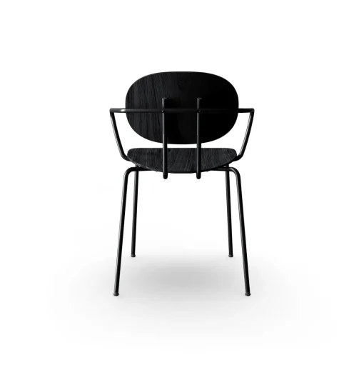 Sibast Furniture Piet Hein Spisebordsstol Sort med Armlán Sort Egetrá