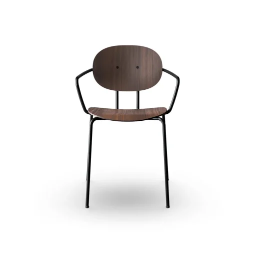 Sibast Furniture Piet Hein Spisebordsstol Sort med Armlán Valnød