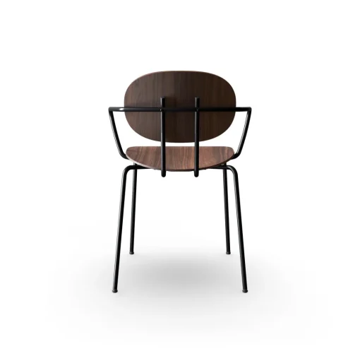 Sibast Furniture Piet Hein Spisebordsstol Sort med Armlán Valnød