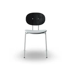 Sibast Furniture Piet Hein Spisebordsstol Krom Sort Egetrá og Remix 123