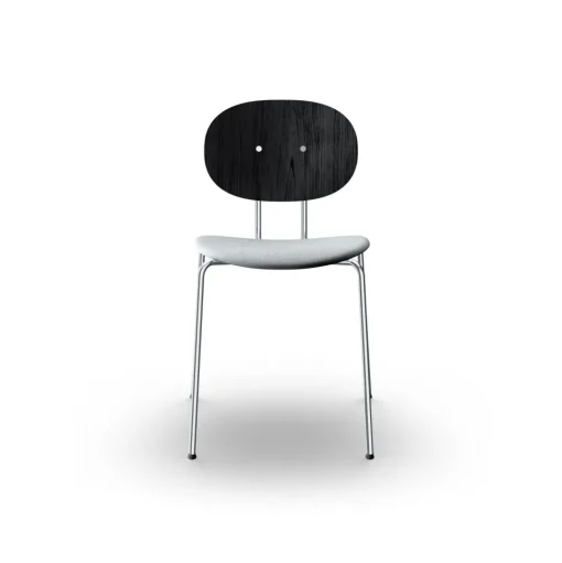 Sibast Furniture Piet Hein Spisebordsstol Krom Sort Egetrá og Remix 123