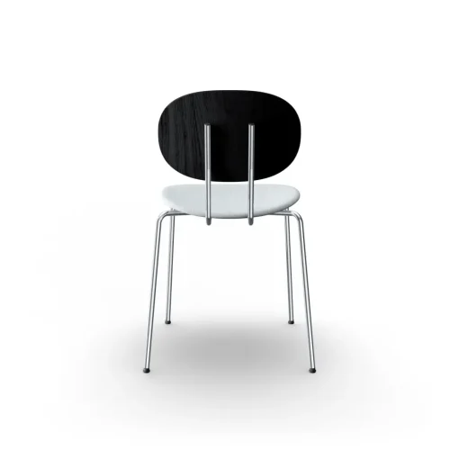 Sibast Furniture Piet Hein Spisebordsstol Krom Sort Egetrá og Remix 123