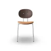 Sibast Furniture Piet Hein Spisebordsstol Krom Valnød og Cognac Láder