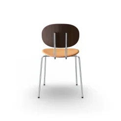 Sibast Furniture Piet Hein Spisebordsstol Krom Valnød og Cognac Láder