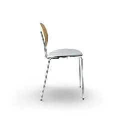 Sibast Furniture Piet Hein Spisebordsstol Krom Egetrá og Remix 123