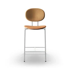 Sibast Furniture Piet Hein Barstol Krom Cognac Láder