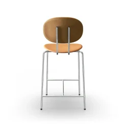Sibast Furniture Piet Hein Barstol Krom Cognac Láder