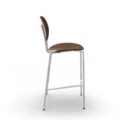 Sibast Furniture Piet Hein Barstol Krom Valnød