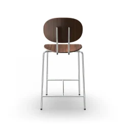 Sibast Furniture Piet Hein Barstol Krom Valnød