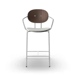 Sibast Furniture Piet Hein Barstol Krom med Armlán Valnød og Remix 123
