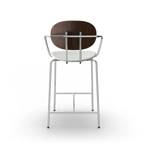 Sibast Furniture Piet Hein Barstol Krom med Armlán Valnød og Remix 123