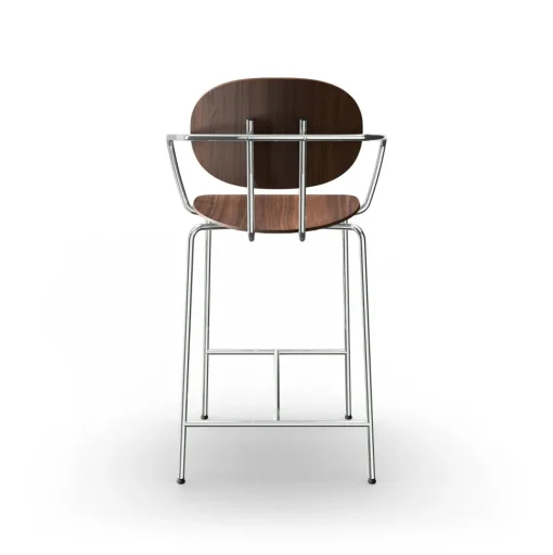 Sibast Furniture Piet Hein Barstol Krom med Armlán Valnød