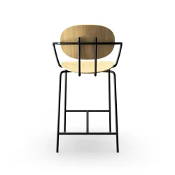Sibast Furniture Piet Hein Barstol Sort med Armlán Egetrá