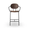 Sibast Furniture Piet Hein Barstol Sort med Armlán Valnød