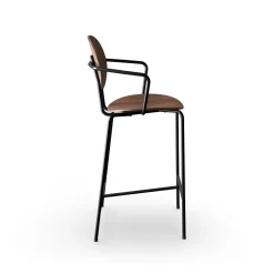 Sibast Furniture Piet Hein Barstol Sort med Armlán Valnød
